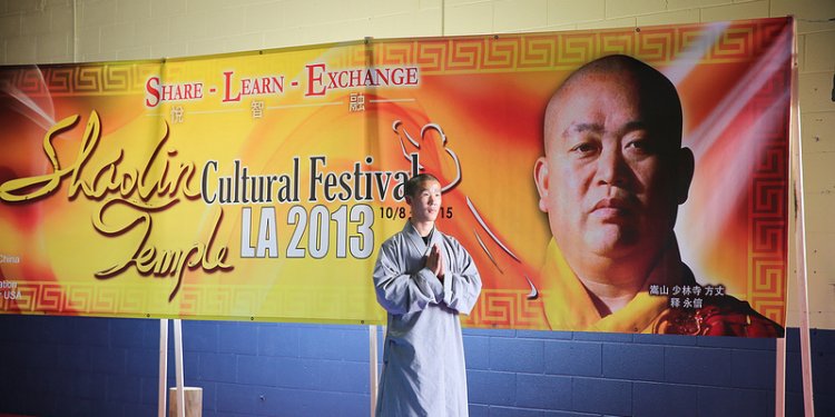 Warrior monks from the Shaolin Temple in China arrive at the STCC