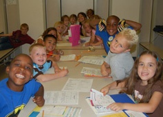 Class of children at the Enrichment Center.