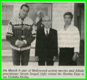 Steven Seagal, Doshu Kisshomaru Ueshiba & his son